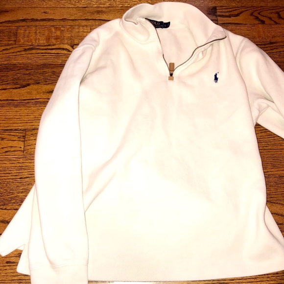 Ralph Lauren White 4 Zip Pullover 